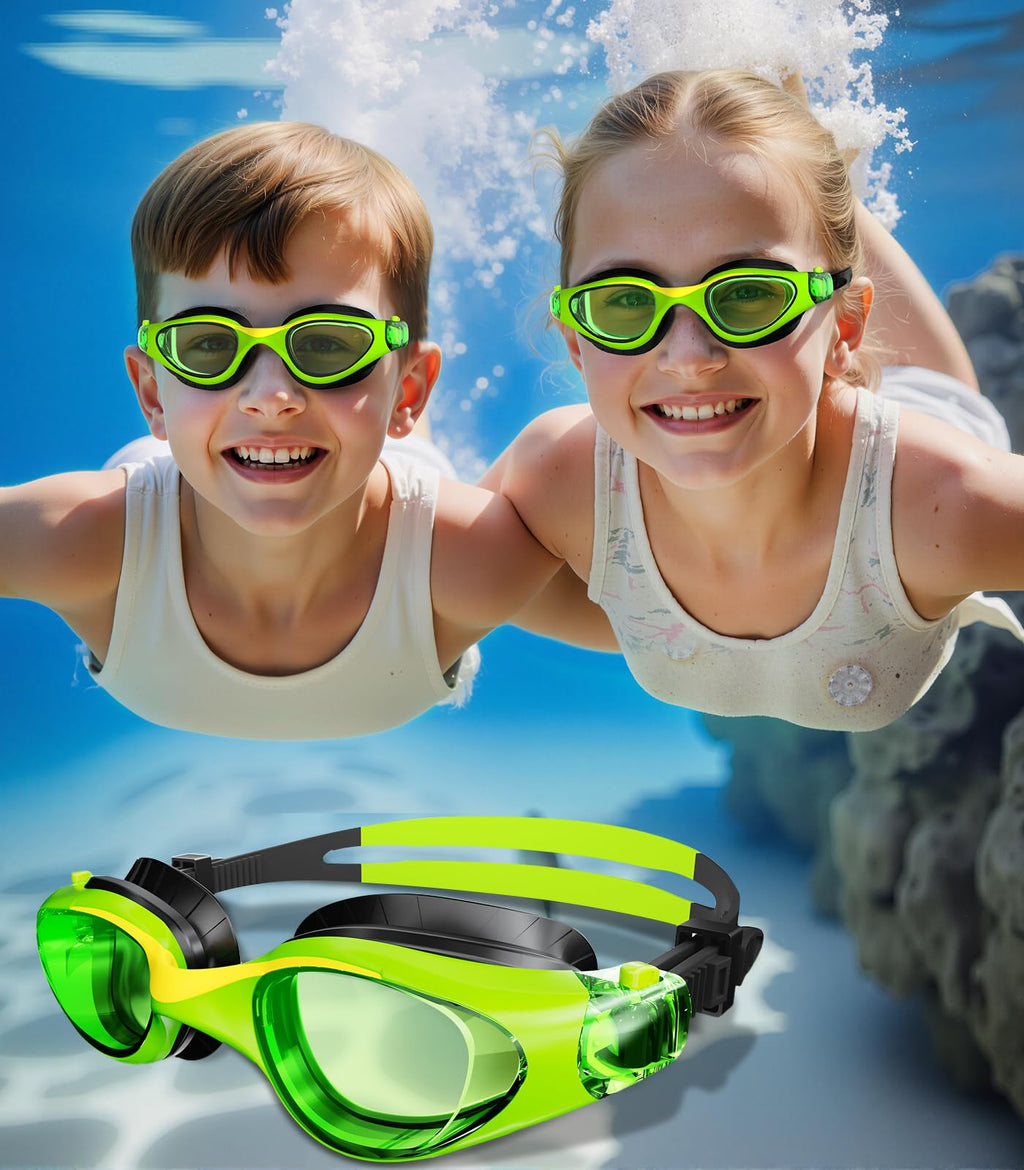 Kids Swimming Goggles for Boys & Girls Aged 6-14, Anti-Fog