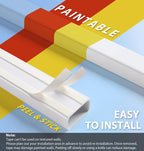 ZhiYo 43" Cord Covers for Wires on Wall, Beige Cord Hider, 0.7" W x 0.4" H