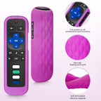 for Roku-Remote-Cover,Glow in The Dark Silicone Protective Case