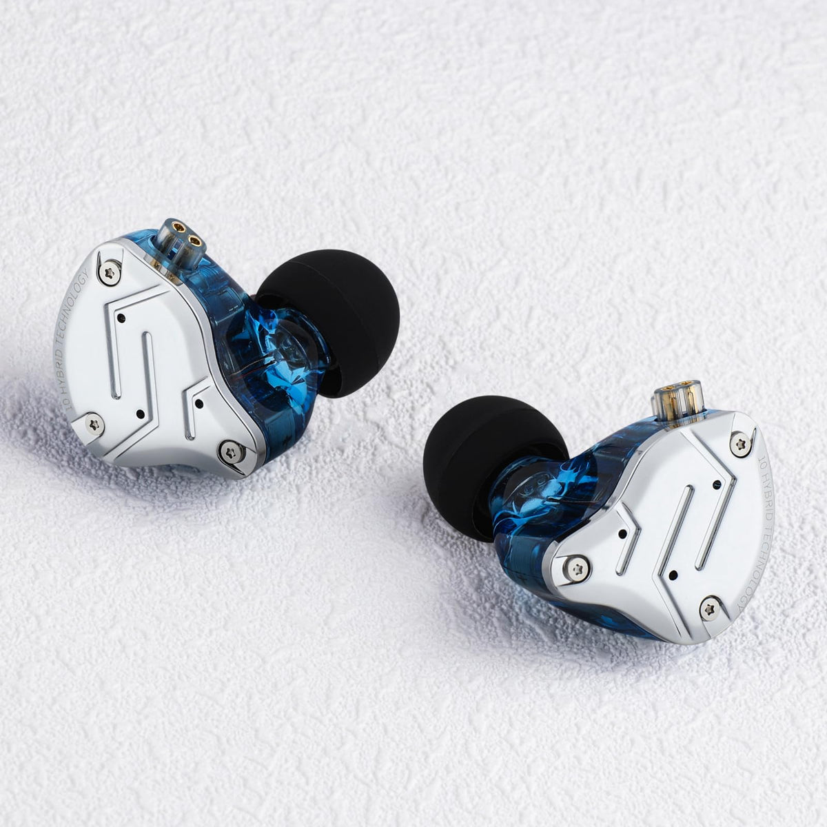 Linsoul KZ ZS10 Pro, 4BA+1DD 5 Driver in Ear Monitor, HiFi Wired Earbuds, Gaming Earbuds, Hybrid IEM Earphones with Stainless Steel Faceplate, Detachable Cable for Musician(with Mic, Dark Black)