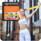 Active 100 Resistance Bands, Set of 5 Different Levels, Exercise Band for Home Gym, Training and Yoga with Carrying Bag