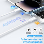 BSTOEM USB C to Lightning Cable, iPhone Charger 2Pack 1M +2M MFi Certified