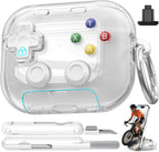 for AirPods Pro 3 Case Cover 2025 with Safety Lock-Clear White