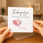 Thinking of You Card – Paper Hearts Design | Encouragement and Support Card for Friend, Family or Colleague | Comfort for Grief, Tough Times or Just Because | Blank Inside | Eco Packaging
