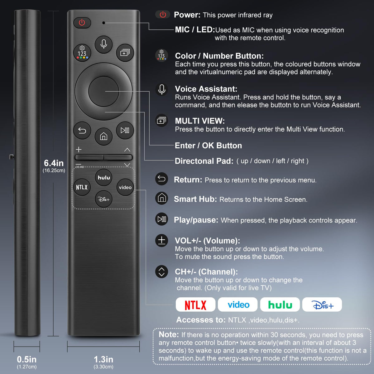 Universal Backlit Remote for LG Smart TV Remote Control Replacement