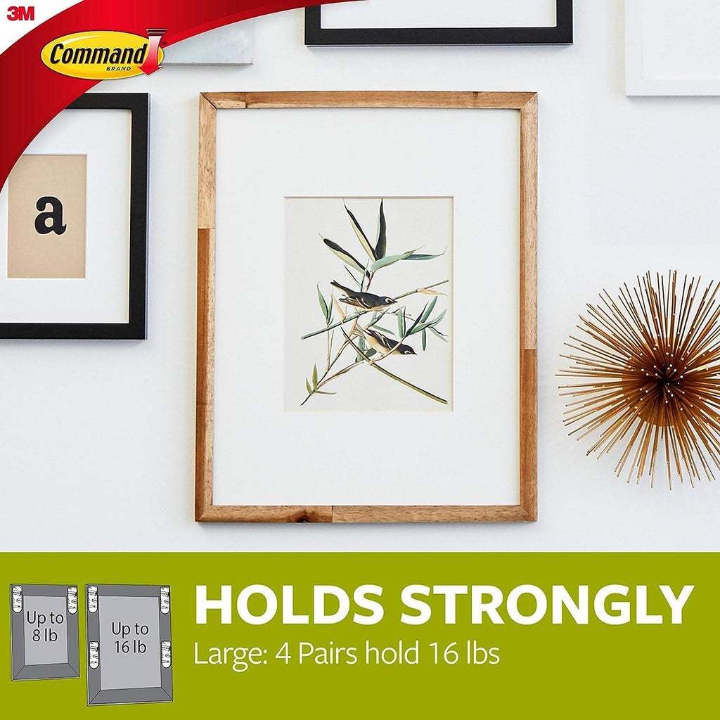 Command Picture Hanging Strips, Value Pack - 8 Large, 6 Medium, 4 Small Pairs | Damage-Free Hanging for Photos, Frames, Mirrors, Wall Décor and Signs