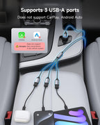 RAVIAD USB Splitter 3 Port, 1 Male to 3 Female USB 2.0 Extension Cable 1M