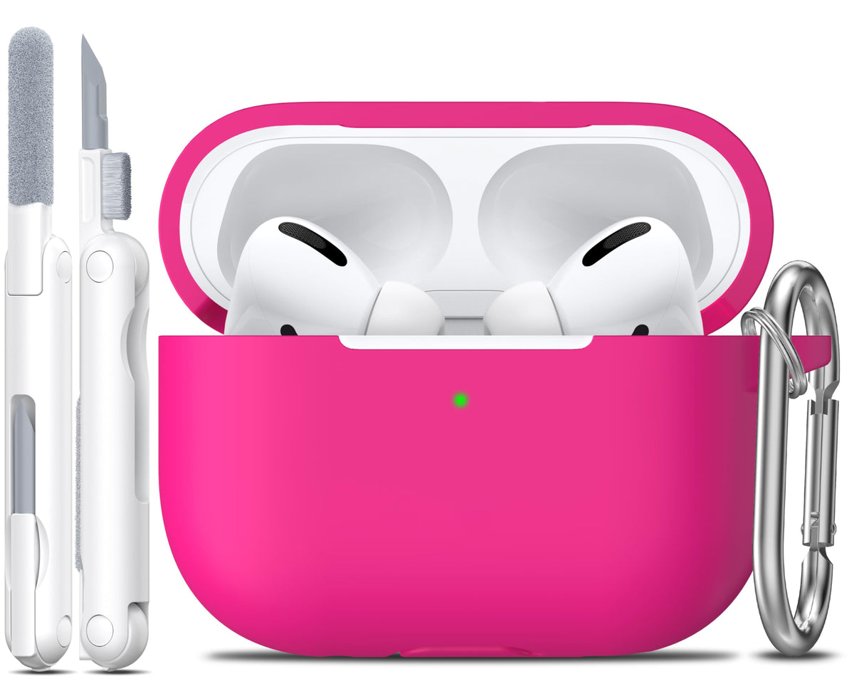 R-fun for AirPods Pro 3 Case Soft Silicone Protective Cover, Black