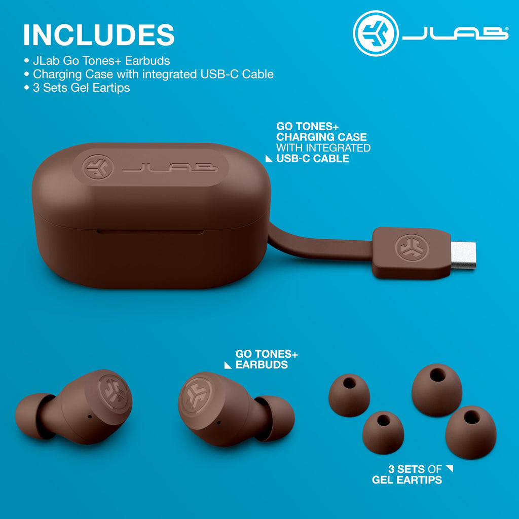 JLab Go Air Pop+ Earbuds, Dual Connect, EQ3 Sound, Black