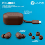 JLab Go Air Pop+ Earbuds, Dual Connect, EQ3 Sound, Black