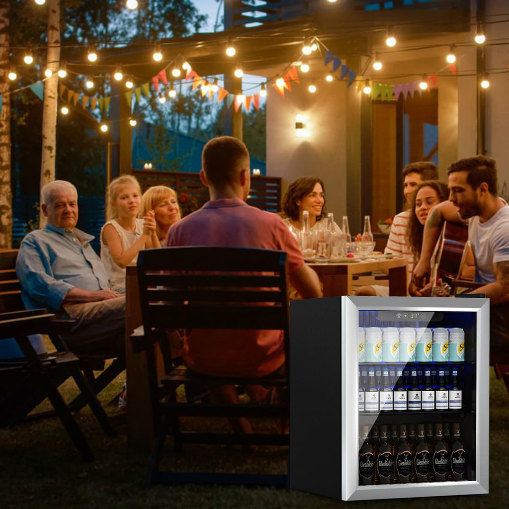 DOGHLY 0.95 Cu.Ft Mini Fridge Mirror Door for Beverages & Skincare, 24 Cans