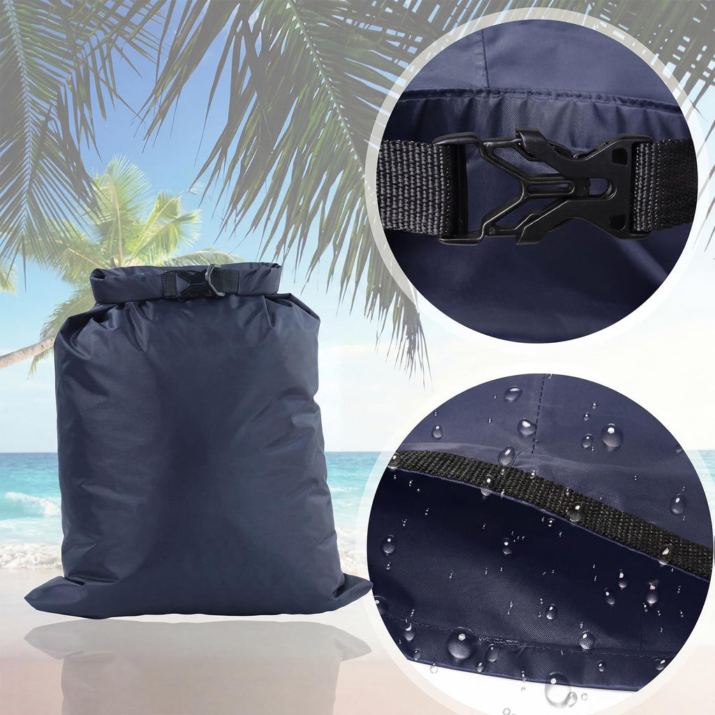 kuou 5 Pack Waterproof Dry Bags, 1.5L-6L, Lightweight, Black