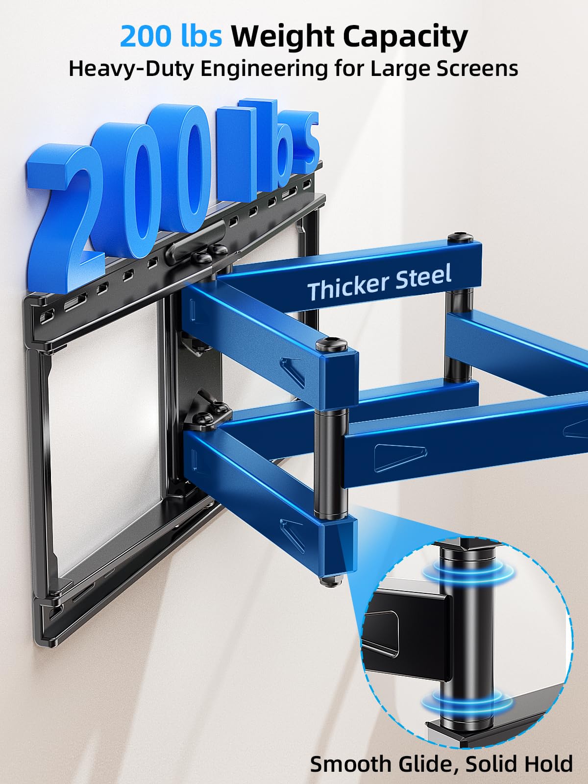 HOME VISION Heavy Duty Tilt TV Wall Mount for 32-86 Inch Flat/Curved Screen