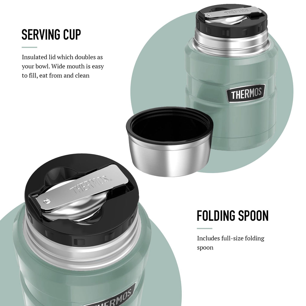 Thermos Stainless King Cranberry Red Food Flask (470ml) 9h Hot | 14h Cold