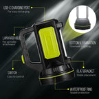 Ultra-Bright LED Rechargeable Torch – 1000LM Handheld Flashlight 1200mAh, 2 Modes, Compact & Waterproof (IPX5) – Perfect for Camping, Outdoor Activities & Emergency Use