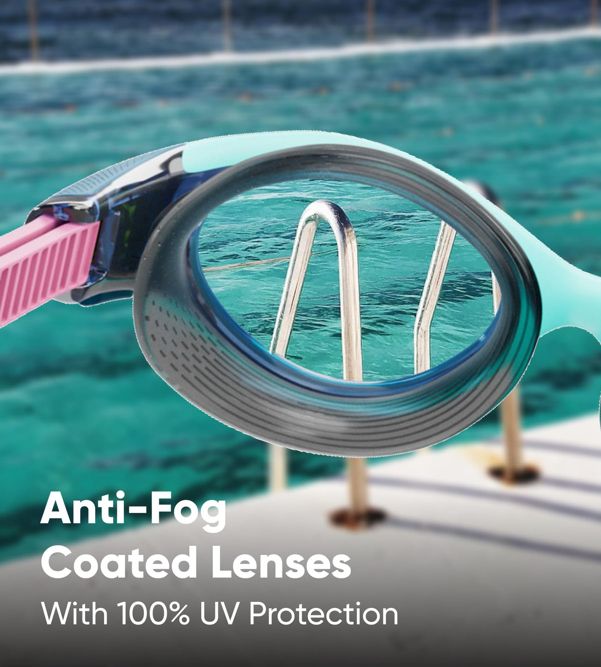 Speedo Damen Biofuse 2.0 Schwimmbrille | Weibliches Design | Patentierter Verstellmechanismus | Anti-Beschlag | Anti-Leck | Comfort Fit Schwimmbrille (1 Stück)
