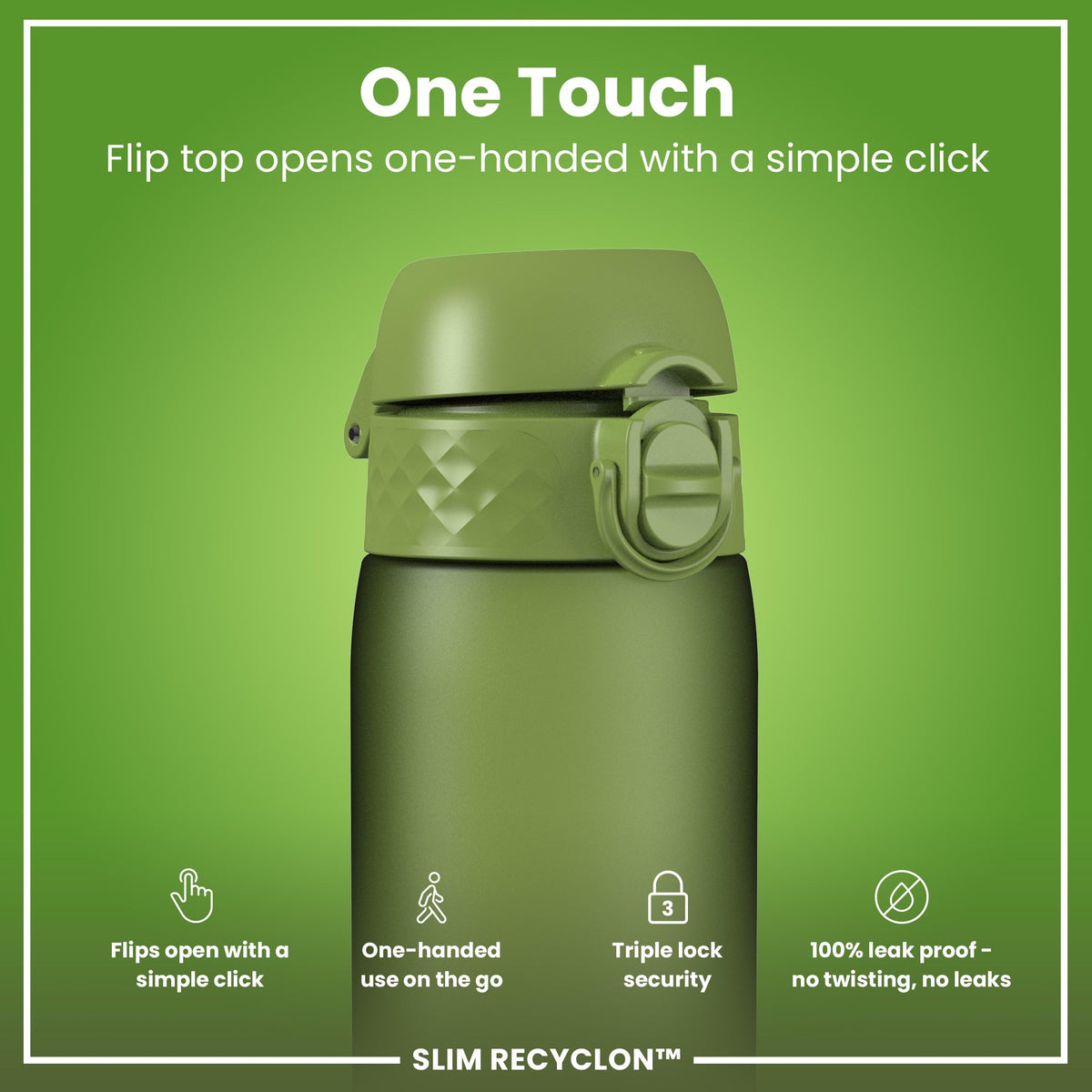 ION8 Leak Proof Water Bottle, 500ml (18oz), Fighter Jets