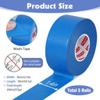 5 Rolls Painters Tape Blue, 36mm x 50m, UV & Heat Resistant