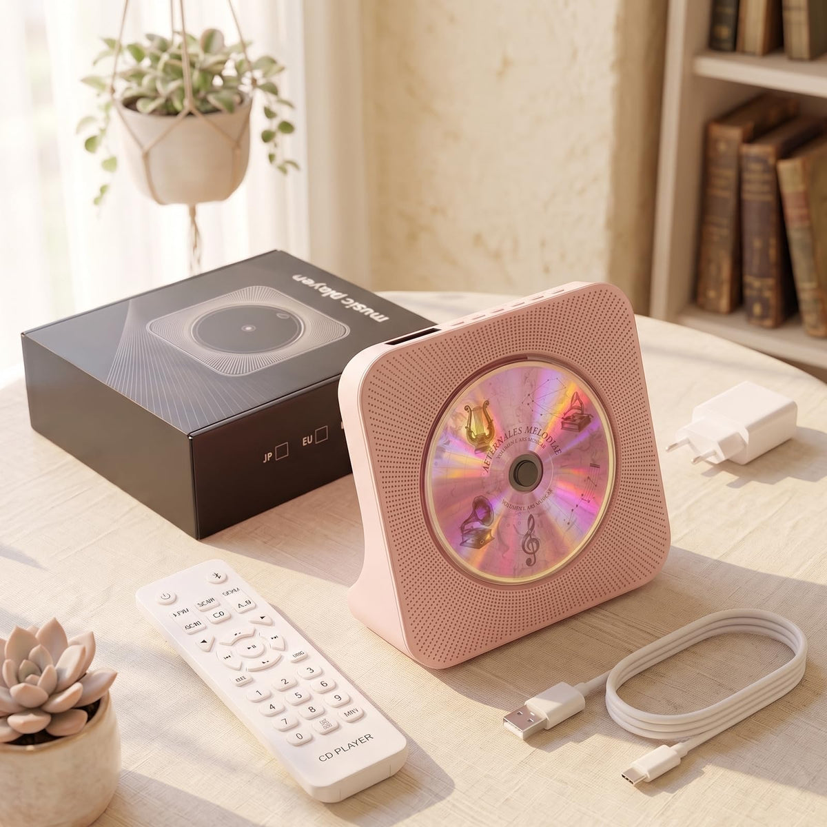 Gueray CD Player Portable Bluetooth Desktop CD Players for Home