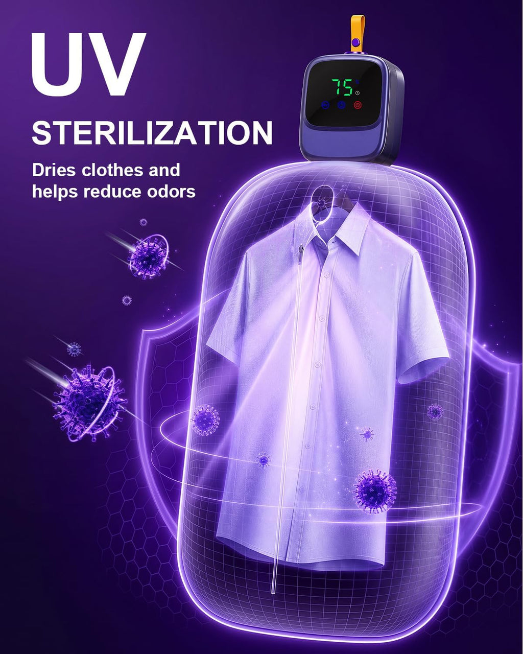 Portable Clothes Dryer, Compact Dryer for Apartments, Dorms, RVs & Travel