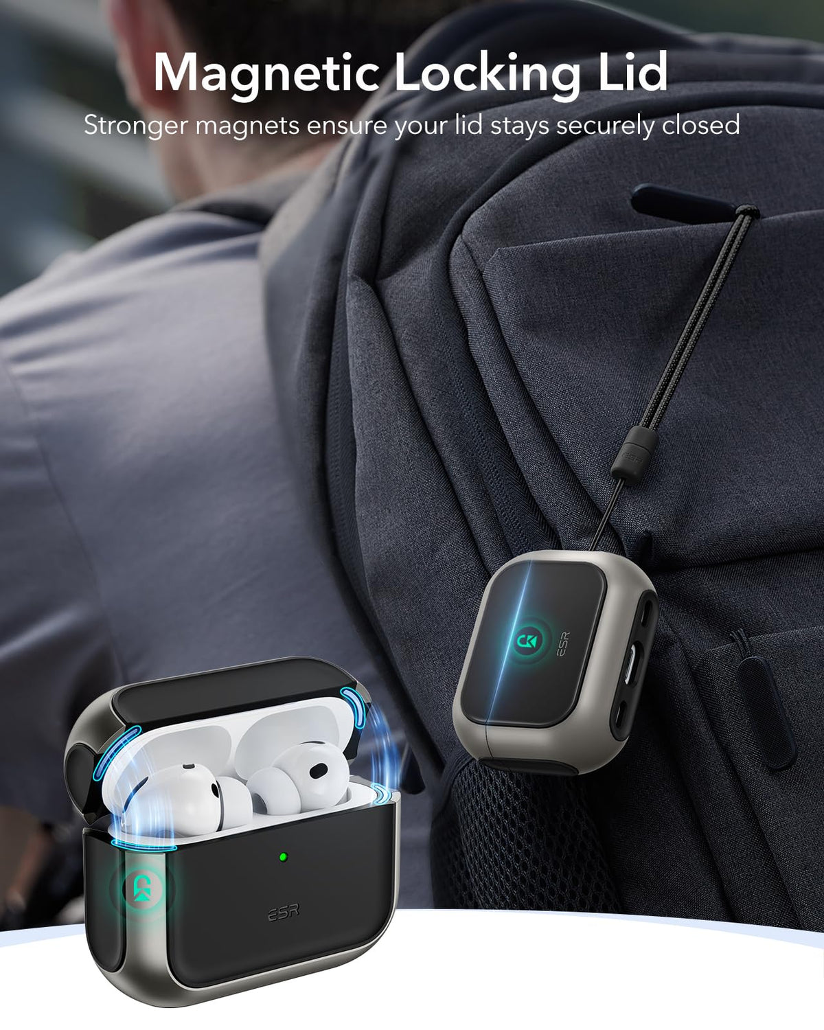 ESR for AirPods Pro 3 Case, Compatible with MagSafes, Purple