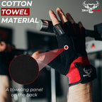 BEAST RAGE Gym Gloves Weight lifting Gloves Training Anti Slip Padded Palm Half Finger Powerlifting Workout Exercise Gloves for Men and Women