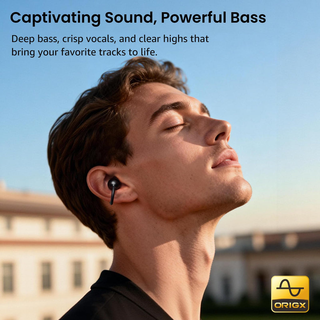 TOZO OpenEarRing Open Ear Earbuds 40H Bluetooth 5.4 Lightweight Comfort
