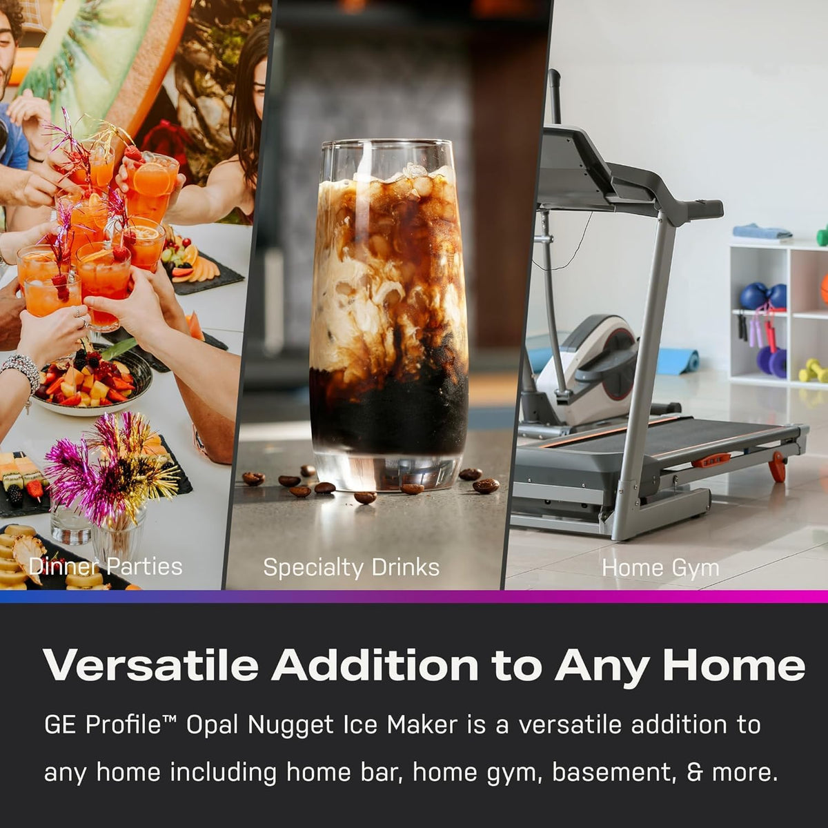GE Profile Opal Ultra, Countertop Nugget Ice Maker, 1 Gal XL Side Tank, *Amazon Exclusive*, 38 lbs/Day, Pebble Pellet Crushed Ice Machine, WiFi Stainless Steel
