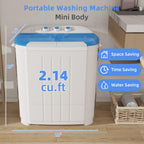 VCJ Portable Washing Machine, Twin Tub Washing Machine Laundry Compact Washer spinner Combo with 40lbs capacity, 24Lbs Washer and 16Lbs Spinner dryer for Apartments RVs and Dorms
