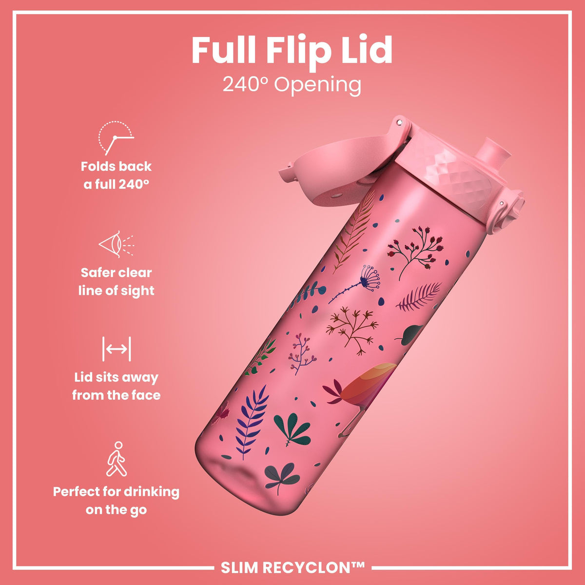 ION8 Leak Proof Water Bottle, 500ml (18oz), Fighter Jets
