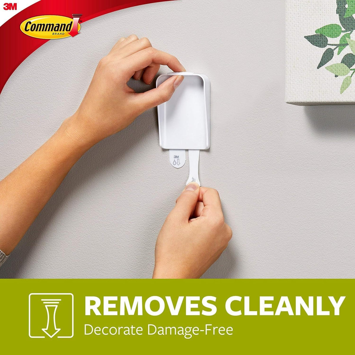 Command Large Canvas Hanger, White, 1 Hook and 2 Adhesive Strips