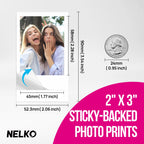 Nelko PP01 Photo Printer, 2x3 Portable Photo Printer, Mini Printer, Purple