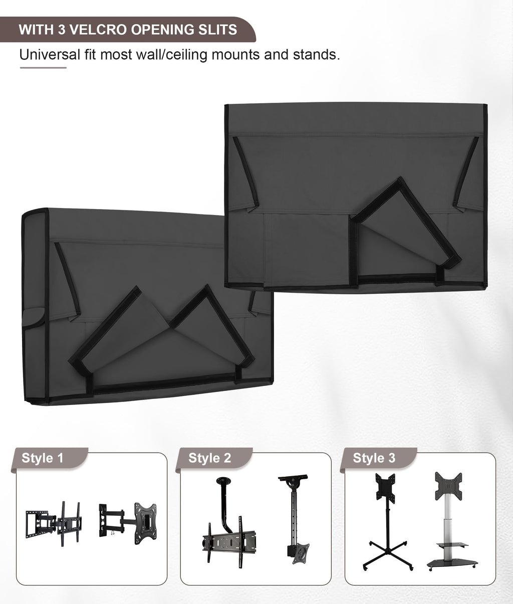 ULTCOVER Waterproof Outdoor TV Cover 55-59 inch, Black