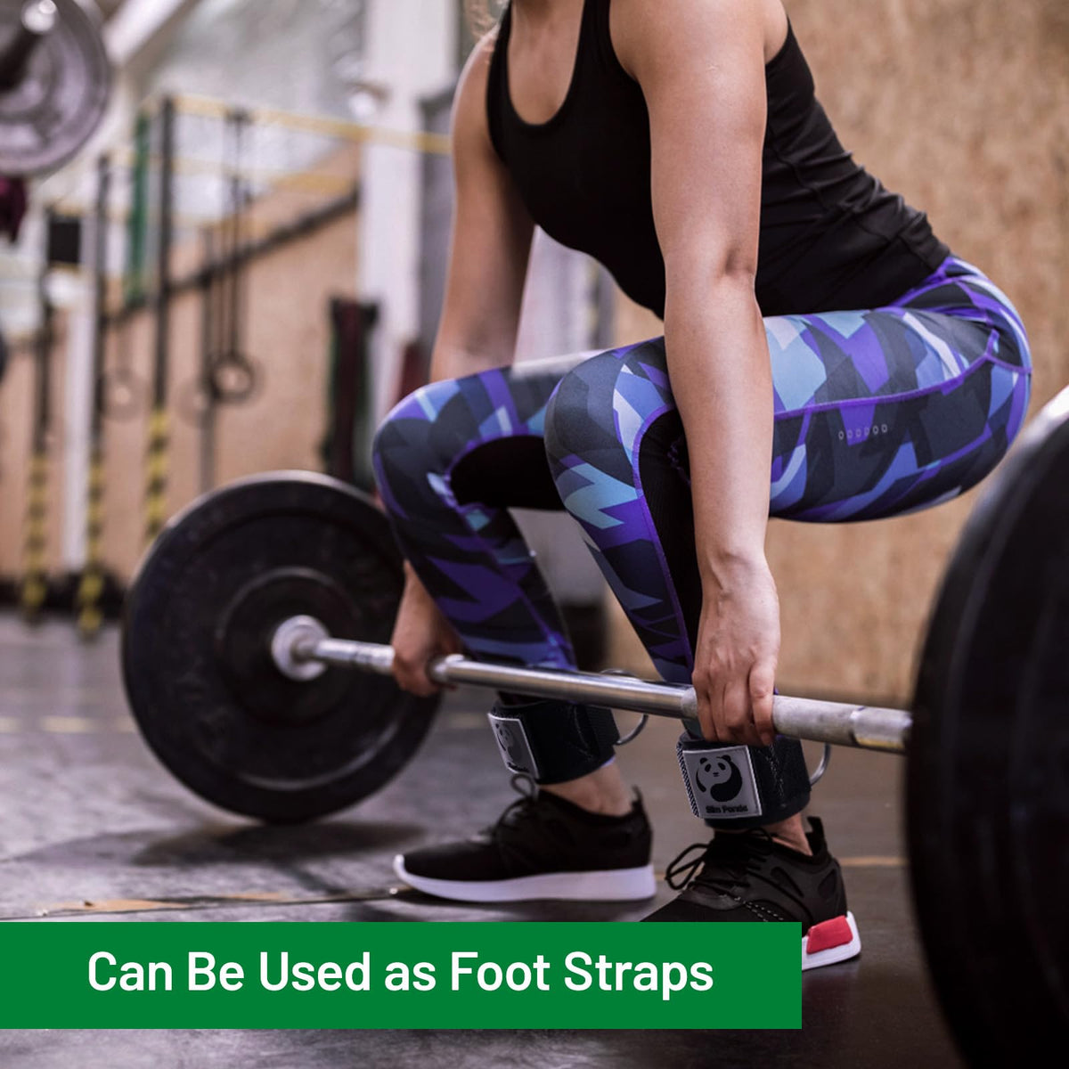 Slim Panda Ankle Straps for Cable Machines, Cable Kickback Ankle Cuffs