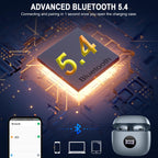 Wireless Earbuds, Bluetooth 5.4 Ear Buds, LED Power Display, 6D Bass Stereo