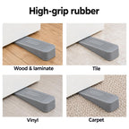 Merriway BH04892 Heavy Duty Non Slip Rubber Door Wedge, Grey, Pack of 2
