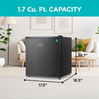 BLACK+DECKER 2.5 Cu. Ft. Compact Refrigerator, BCRK25V, Stainless Look
