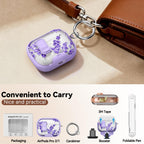 for AirPods Pro 2nd/1st Case (2023-2019)-Purple Bell Flower