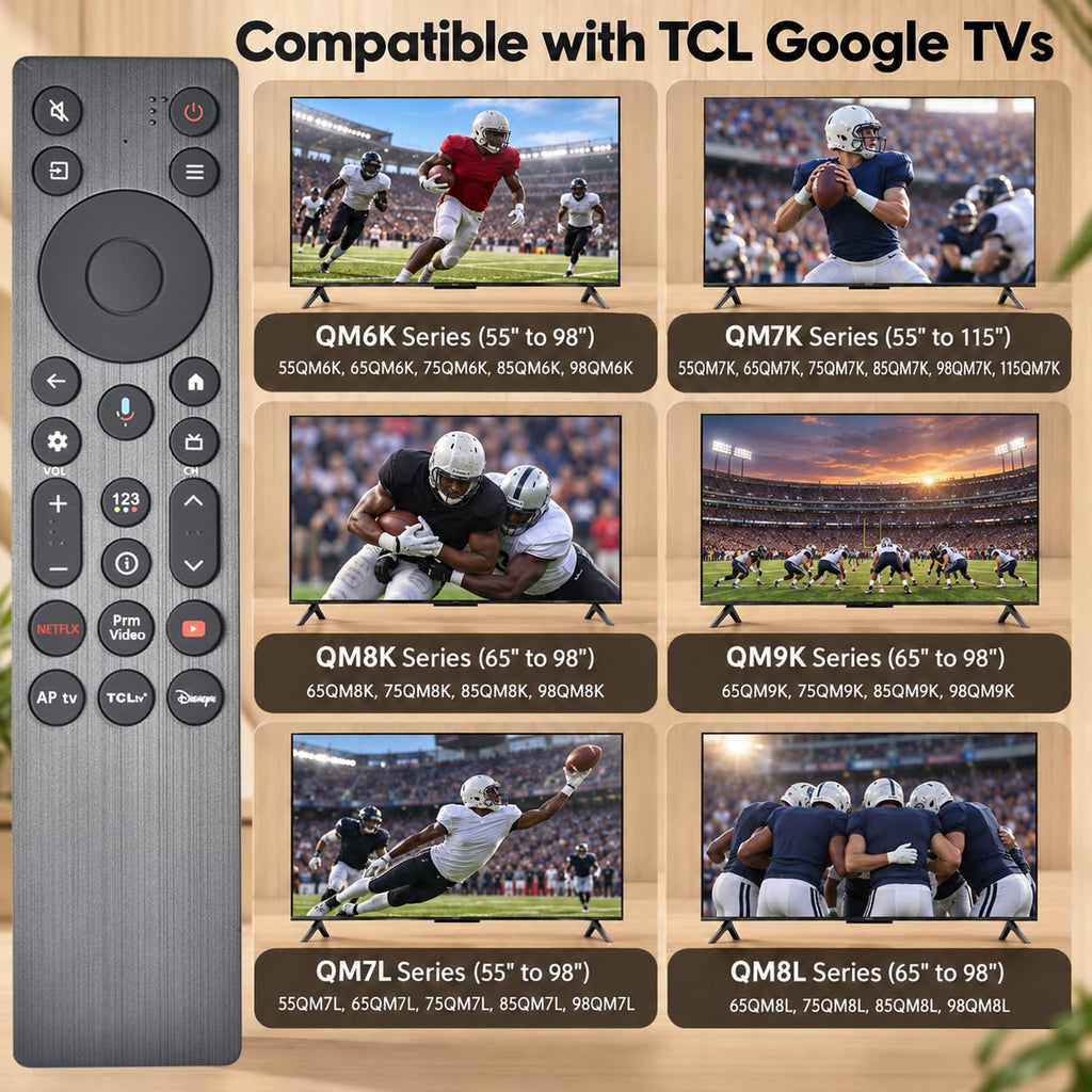 Replacement for Hisense Smart Google TV Voice Remote Control