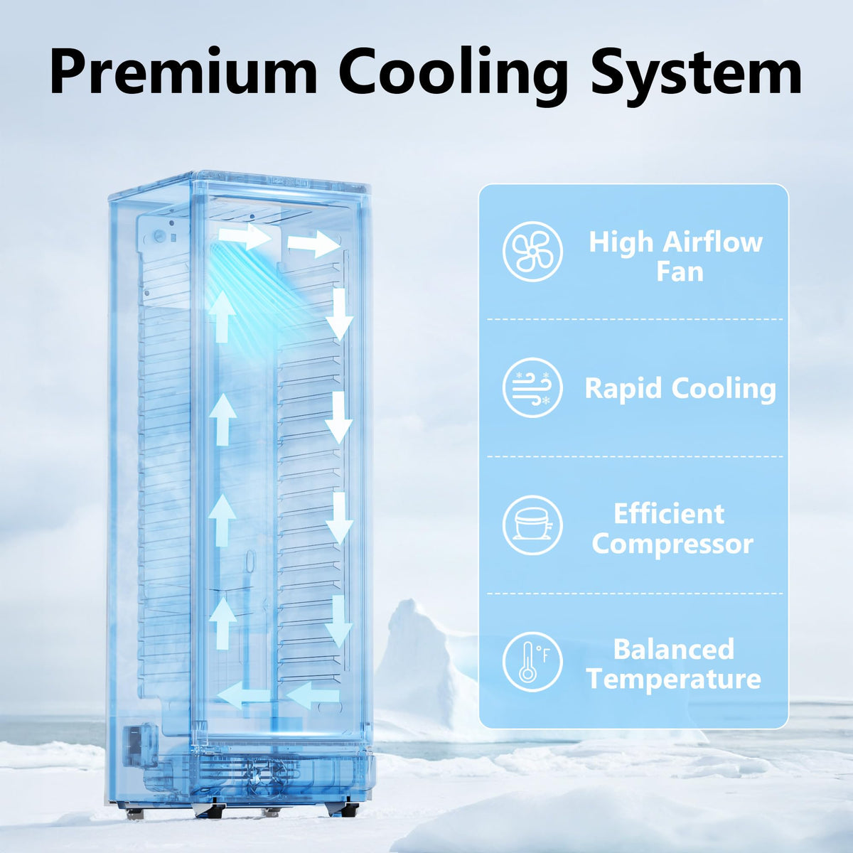 6 Cu.Ft Commercial Beverage Fridge with Glass Door