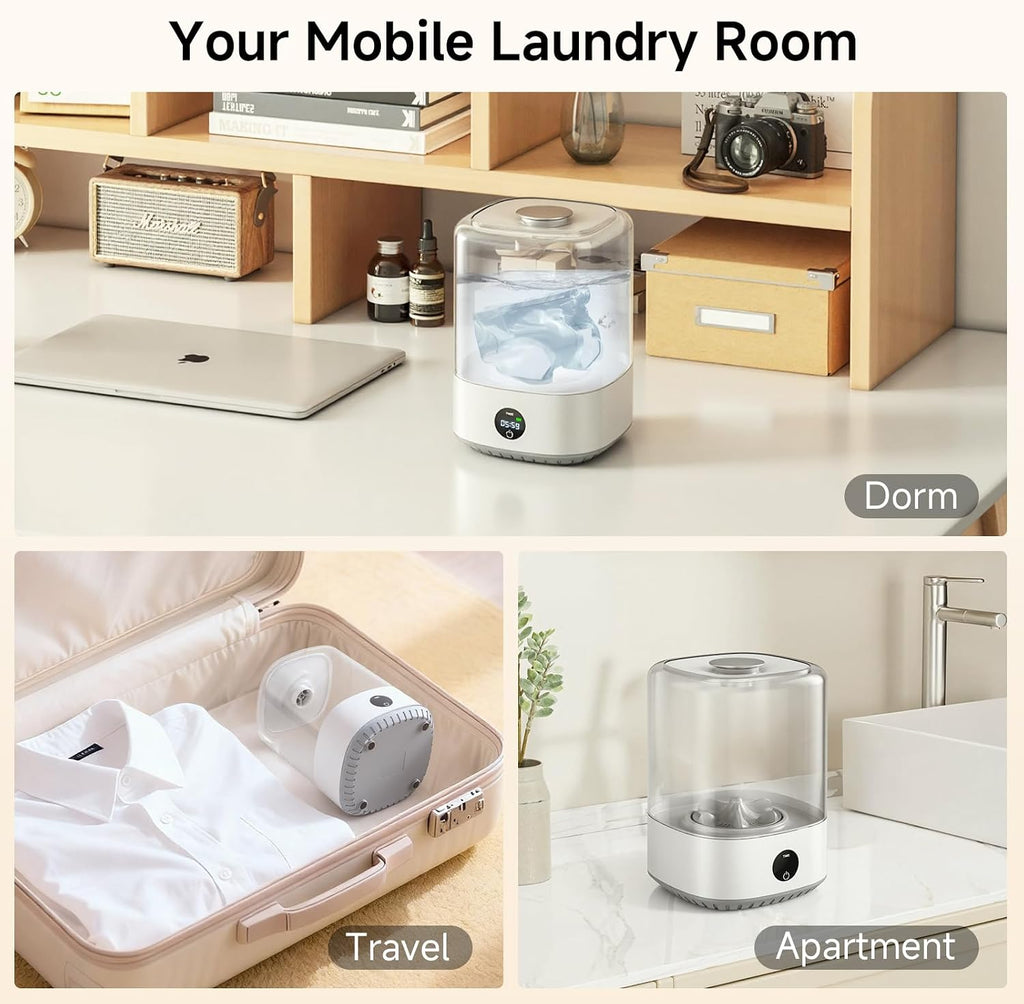 Underwear Washing Machine, 4L Mini portable washing machine, Socks, Baby Clothes, Upgraded Deep Cleaning in Apartments, Dorms, Travel, Quiet USB-Powered Operation