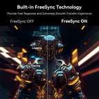 SANSUI 24 Inch Gaming Monitor 200Hz 1Ms FreeSync HDR 110% sRGB FHD 1080P Computer Monitor HDMI DP Ports Eye Care Frameless VESA Mount Cable Management(ES-G24F4L HDMI Cable Included)