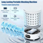 Underwear Washing Machine, Upgrade 2.5L Mini Portable Washing Machine, Mini Washer Deep Cleans Small Clothes for Apartment, Dorm, RV, Travel & Hotel Use (White)