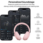 TOZO HT3 Hybrid Noise Cancelling Wireless Headphones, 90H Over Ear Headset