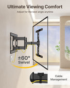 monTEK Full Motion Small TV Wall Mount for 13-43 Inch TVs up to 44 lb