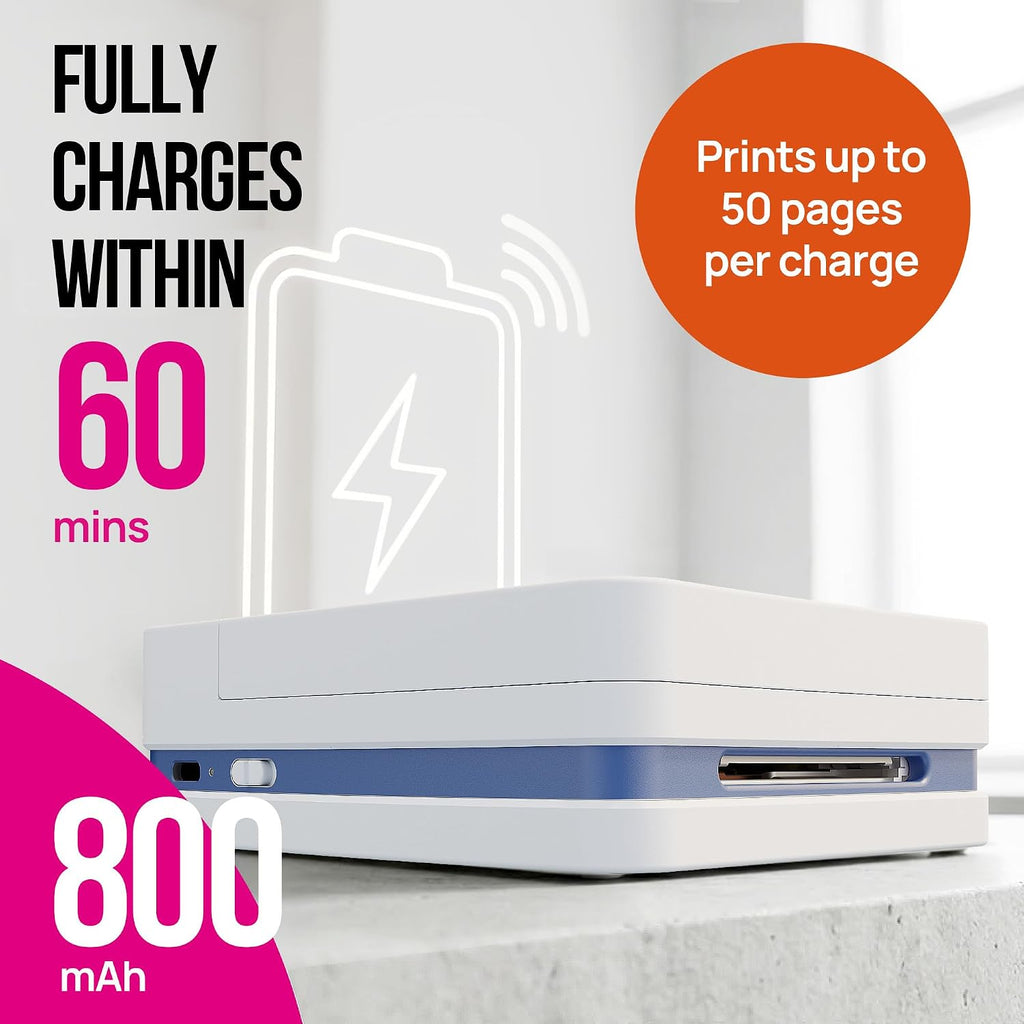 Nelko PP01 2x3 Portable Photo Printer with 20 Sheets, White