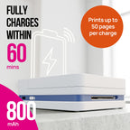Nelko PP01 Photo Printer, 2x3 Portable Photo Printer, Mini Printer, Purple