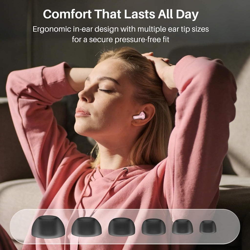 TOZO Hybrid Active Noise Cancelling in Ear Wireless Earbuds, 68H Playtime
