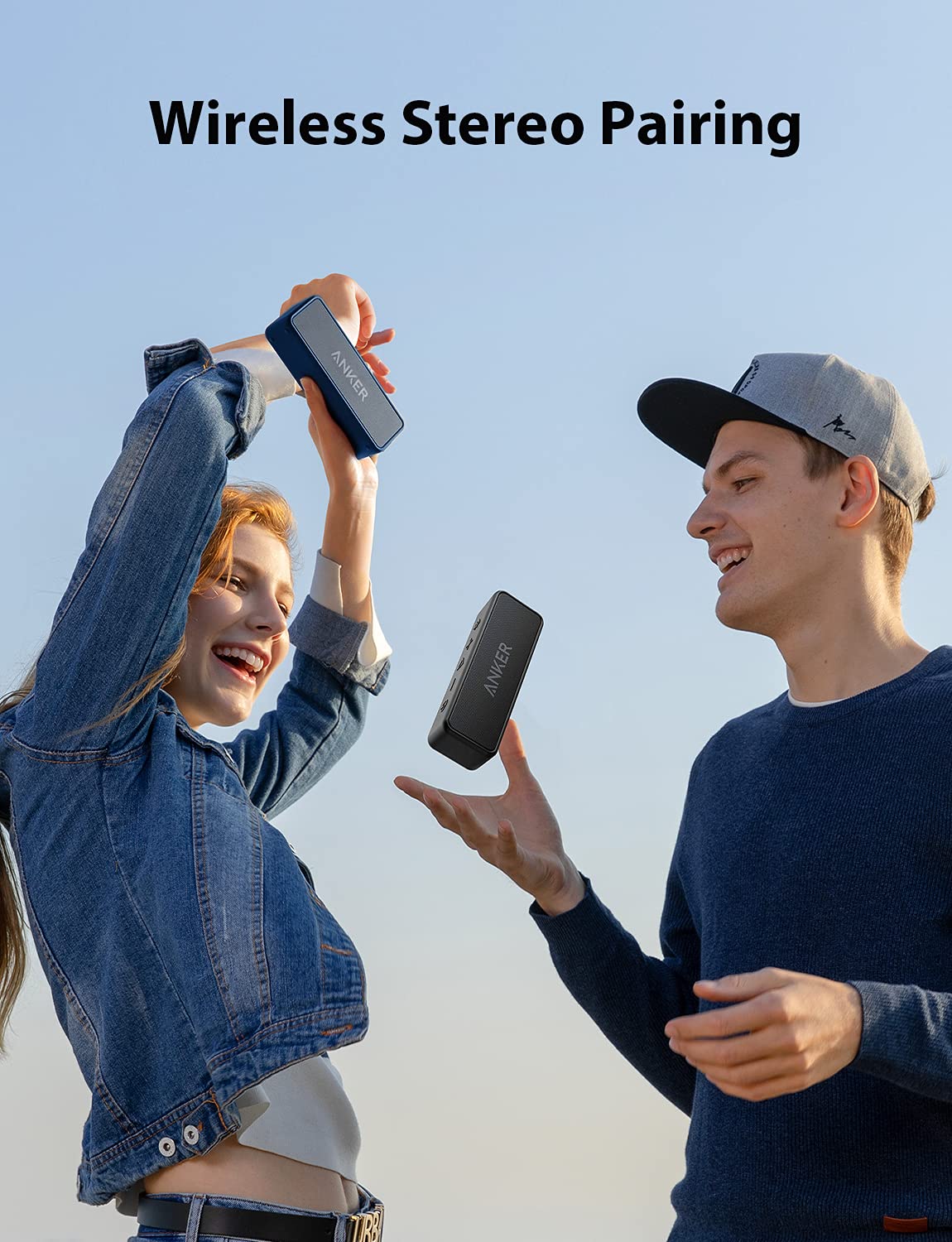 Anker soundcore 2 Portable Bluetooth Speaker, 24-Hour Playtime, IPX7