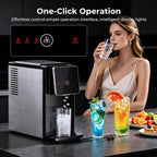 Antarctic Star Nugget Ice Maker Countertop with Self-Dispensing, 33lbs/24H